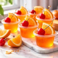 Yummy Fuzzy Navel Jello Shots