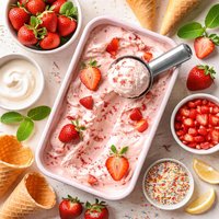 Yummy Strawberry Yogurt Ice Cream