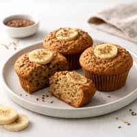 Yummy Vegan Banana Flaxseed Muffins
