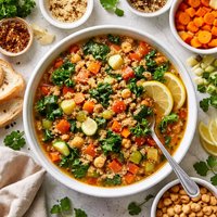 Yummy Vegan Veggie Quinoa Soup