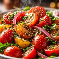 Za Atar Marinated Tomato Salad
