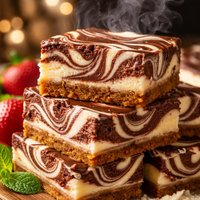 Zebra Cheesecake Bars