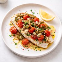 Zesty Baked Fish with Tomatoes and Feta