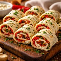 Zesty Roasted Red Pepper Rollups
