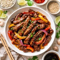 Zesty Stir Fried Beef Strips
