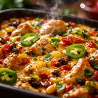 Zingy Salsa Chicken Casserole