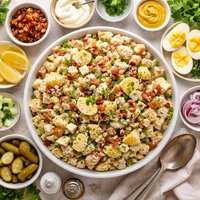 Zippy Potato Salad for a Crowd