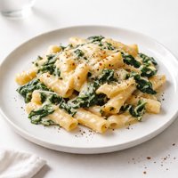 Ziti with Spinach and Cheese