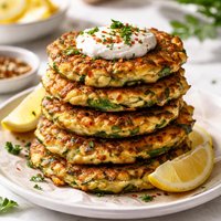 Zucchini and Halloumi Fritters