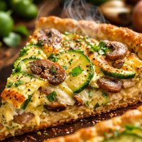 Zucchini and Mushroom Quiche