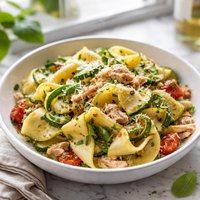 Zucchini and Tuna Pappardelle