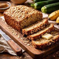 Zucchini Banana Oat Bread Low Er Carb