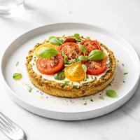 Zucchini Crust Tomato Basil Tart