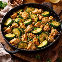 Zucchini Garlic Chicken Skillet