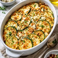 Zucchini Gratin Goat Cheese