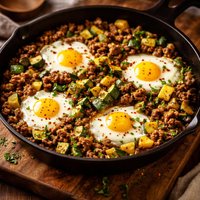 Zucchini Joe Ground Beef or Turkey with Zucchini and Egg