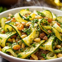 Zucchini Pignoli and Raisin Salad