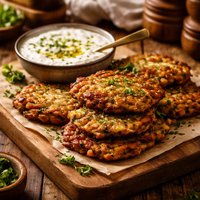 Zucchini Potato Latkes with Tzatziki