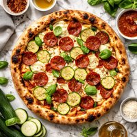Zucchini Roni Pizza