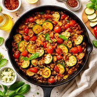 Zucchini Tomato Medley Spicy