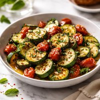 Zucchini with Fire Roasted Tomatoes