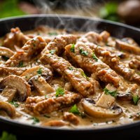 Zurcher Geschnetzeltes Zurich Style Veal Strips in Cream Sauce